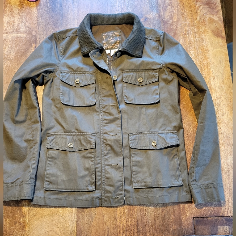 J. CREW Washed & Aged Utility Jacket-Size XS - Picture 3 of 8